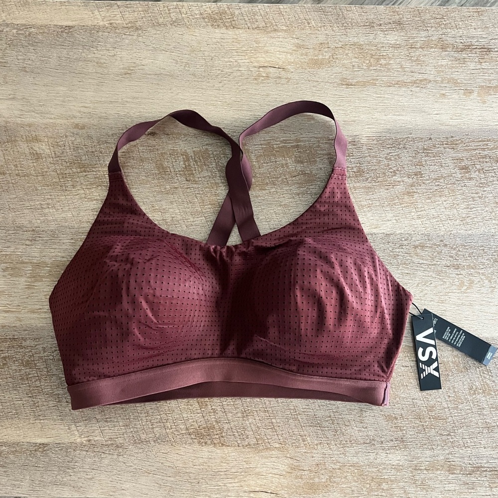 Victoria’s Secret VSX Burgundy Sports Bra 36D – Medium Support, NWT